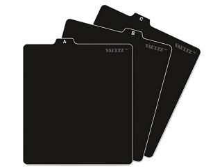 Vaultz VZ01176 A Z CD File Guides, 5 x 5 3/4, Black