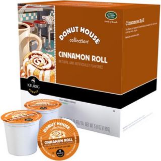 Keurig Green Mountain Coffee Donut House Cinnamon Roll Light Roast Coffee K Cups, 18 count