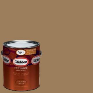 Glidden Premium 1 gal. #HDGY39 Deep Bentwood Gold Semi Gloss Latex Exterior Paint HDGY39PX 01S