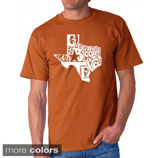 Mens Los Angeles Pop Art Everything Is Bigger in Texas T shirt