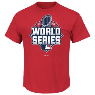 Majestic Red 2015 MLB World Series Logo T Shirt