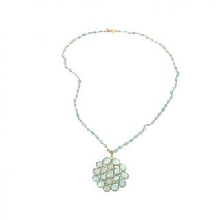 Rarities: Fine Jewelry with Carol Brodie Seafoam Chalcedony Vermeil Pendant wit   7949944