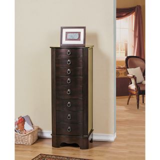 Unlimited Berkeley Drawers Jewelry Armoire with Compartment Mirror