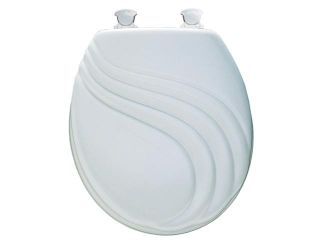 Mayfair 27EC 000 White Swirl Round Toilet Seat