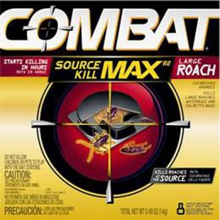 Combat Max Large Roaches Roach Killing Bait Stations, 8 count