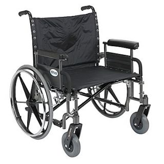Drive Medical Sentra Extra Wide Heavy Duty Wheelchair, Detachable Full Arms, 26 Seat