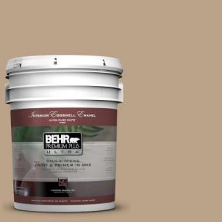 BEHR Premium Plus Ultra 5 gal. #710D 4 Harvest Brown Eggshell Enamel Interior Paint 275405
