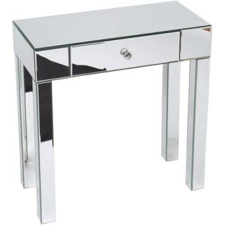Avenue Six Mirrored Reflections Foyer Table, Grey