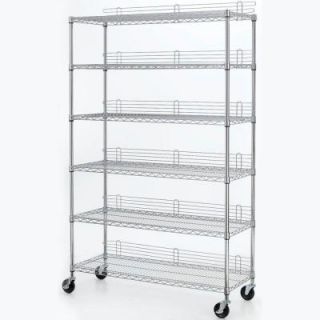 HDX 6 Tier 47.7 in. x 77 in. x 18 in. Wire Industrial Use Shelving Unit EH WSHDI 001
