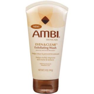 Ambi Skin Care Even And Clear Exfoliating Wash Tube   5 Oz
