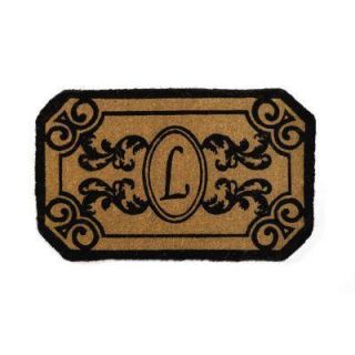 Perfect Home Kingston Rectangle Monogram Mat 30 in. x 48 in. x 1.5 in. Monogram L DISCONTINUED R3048L