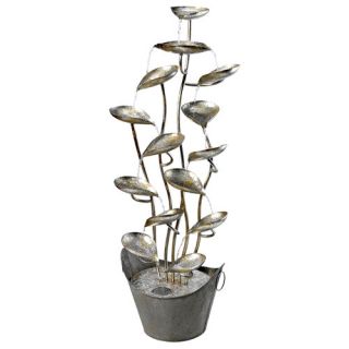 Metal Rain Forest Leaves Cascading Fountain by Design Toscano