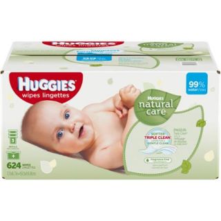 HUGGIES Natural Care Baby Wipes Refills, 624 sheets