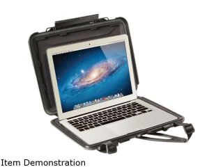 Pelican Black Tablet Case for Macintosh Air Slim with Shoulder Strap & Lock Model 1070 023 110