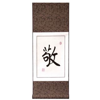Chinese Symbol for Respect Wall Art Scroll Painting  
