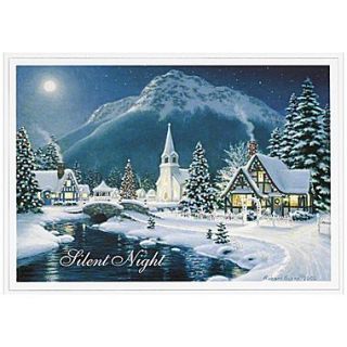 JAM Paper Silent Night Blank Christmas Card Set, 5.625 x 7.875, 25/Pack (526B2768WB)