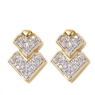 Diamonds Unleashed by Kara Ross 0.23ct Double Diamond Vermeil Stud Earrings   7962413