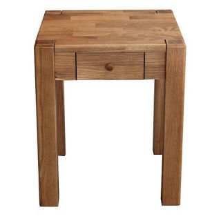 Oak Ontario side table with single drawer
