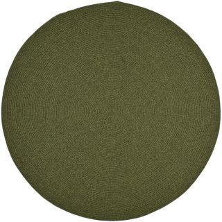 Safavieh Braided Green Round Indoor and Outdoor Braided Area Rug (Common: 8 x 8; Actual: 96 in W x 96 in L x 0.58 ft Dia)