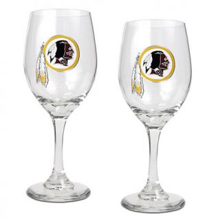 Officially Licensed NFL 2 piece Wine Glass Set   Washington Redskins   7796973