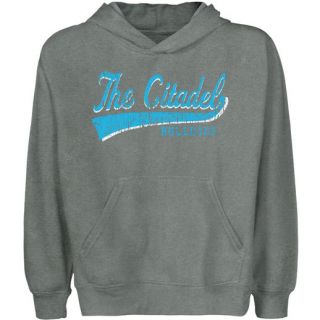 Citadel Bulldogs Youth All American Primary Pullover Hoodie   Gunmetal