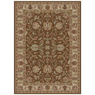 Concord Global Florence Brown Rectangular Indoor Woven Oriental Area Rug (Common: 8 x 11; Actual: 94 in W x 130 in L x 7.83 ft Dia)
