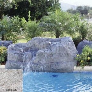 Interfab 4500 22 2400 GPH Vail Pool Side Waterfall, 85"x 57"x 26"   Light Granite