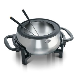 Rival 3 Quart Stainless Steel Fondue Pot with Forks