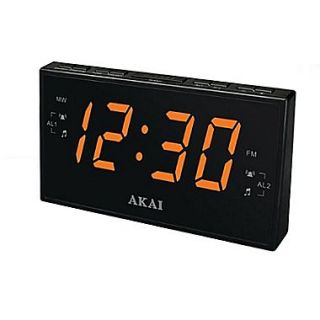 Akai AM/FM PLL Black Alarm Clock Radio (ce1008)