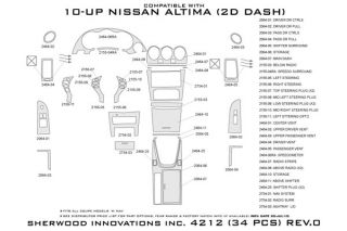 2008 2012 Nissan Altima Wood Dash Kits   Sherwood Innovations 4212 R   Sherwood Innovations Dash Kits
