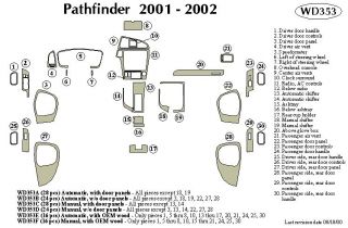 2001, 2002 Nissan Pathfinder Wood Dash Kits   B&I WD353B DCF   B&I Dash Kits