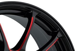 Konig IL98512455   5 x 112mm Single Bolt Pattern Gloss Black with Ball Cut Machined Spokes 19" x 8" Illusion Wheels   Alloy Wheels & Rims
