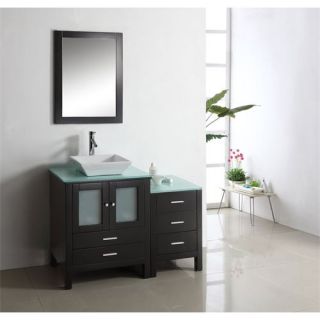 Virtu USA MS 4446 Brentford 46 Single Sink Bathroom Vanity in Espresso   Vanity Top Included