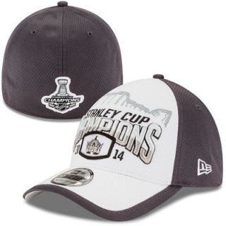 Los Angeles Kings New Era 2014 Stanley Cup Champions 39THIRTY Locker Room Hat   Gray/White